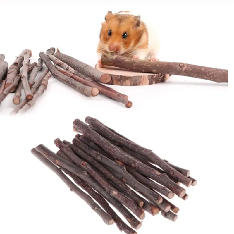 100g Chew Stick Apple Tree Chinchillas Netherlands Pig Hamster Bite Molars Clean Teeth - okpetssupplies.com