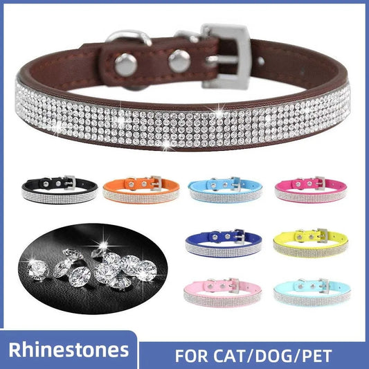 Glitter Rhinestones Pet Collar