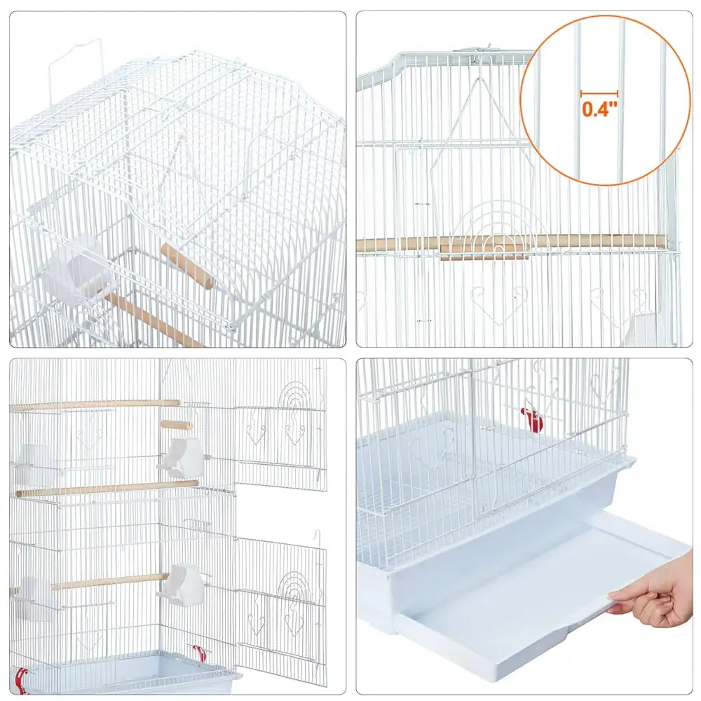 Easyfashion 41" Open Top Metal Bird Cage