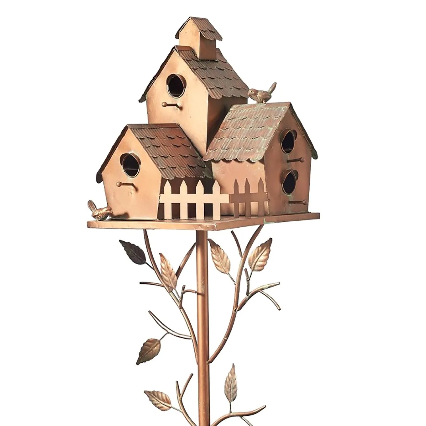 Retro  copper Bird House With Pole