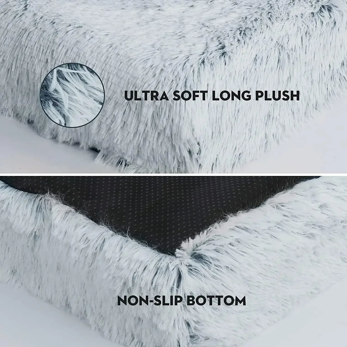 Long Plush Dog Bed, Pet Blanket