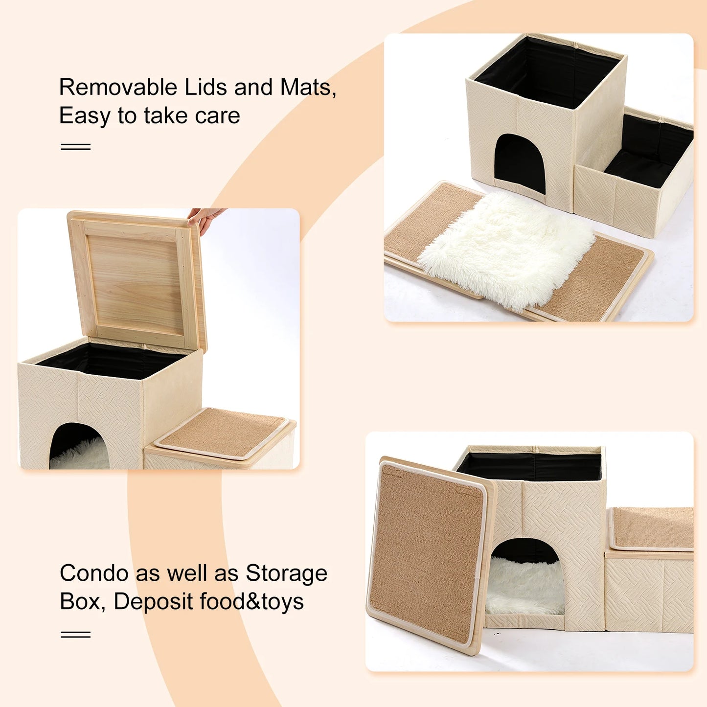 Foldable Pet Steps Dog House Condo Ladder for Small Dog