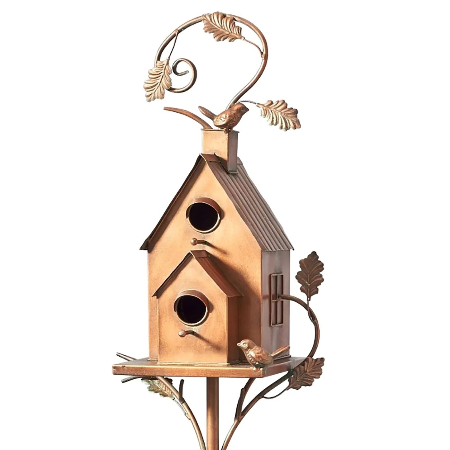 Retro  copper Bird House With Pole