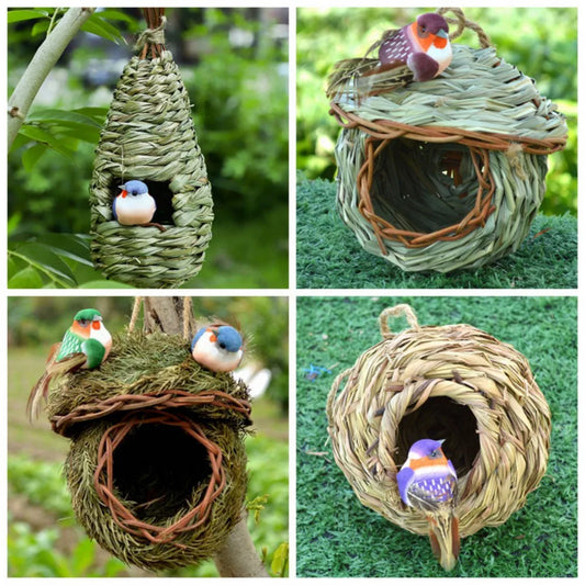 Natural Handmade Straw Bird Nest Animal Bird Hanging Nest