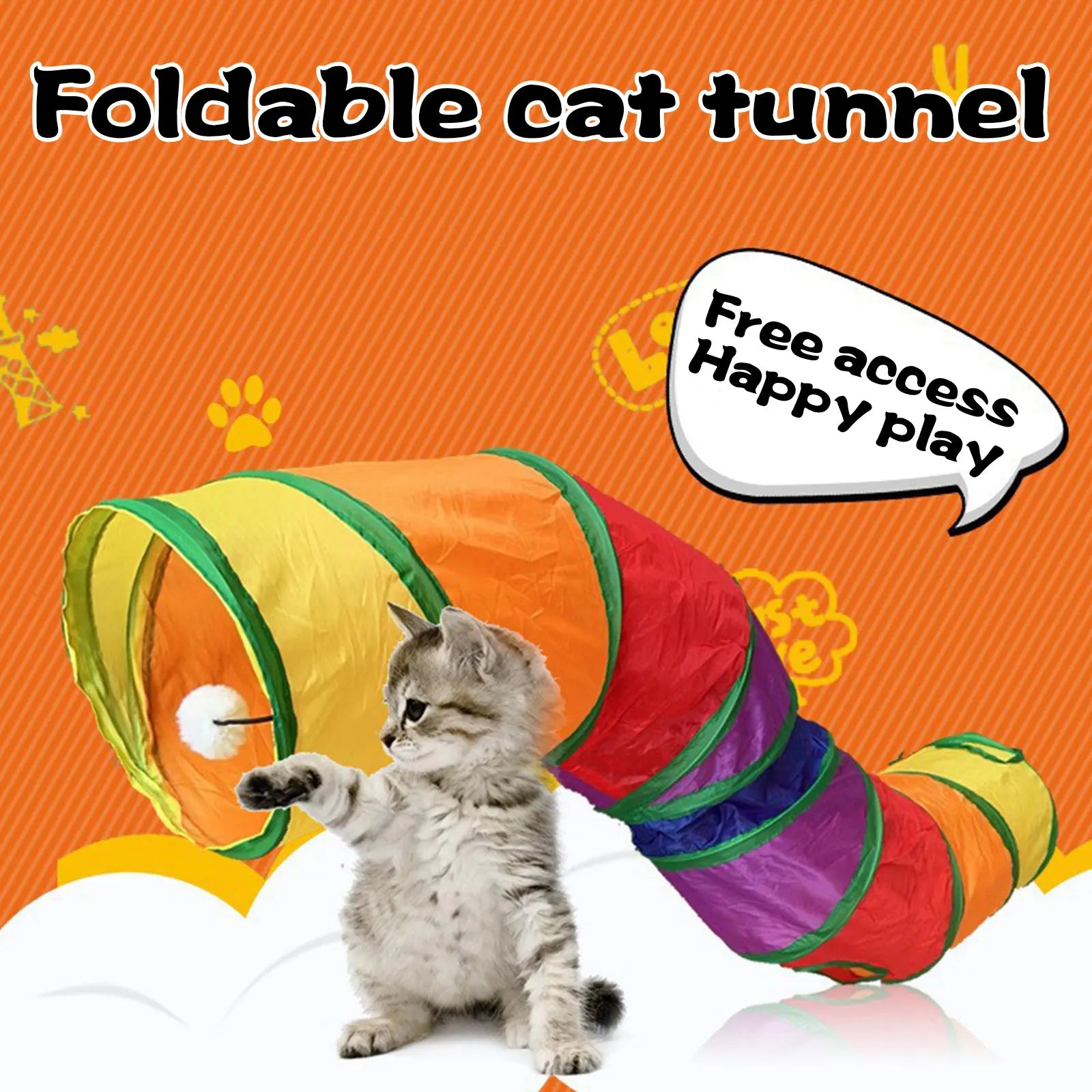 Tunnels cat Puppy Kitten Rabbit Collapsible - okpetssupplies.com