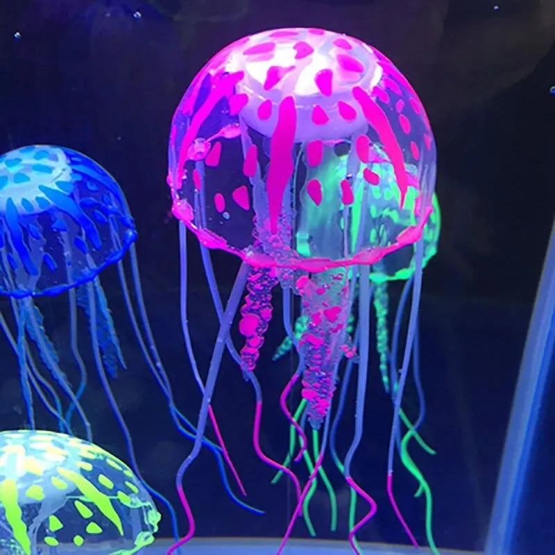 Artificial Jellyfish Fluorescent Transparent Floating Simulated Jellyfish - okpetssupplies.com