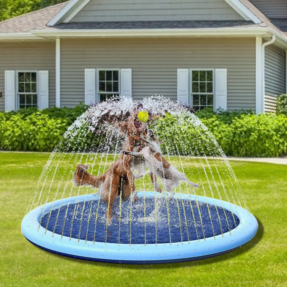 100/170cm Summer Pet Swimming Pool Inflatable Water Sprinkler