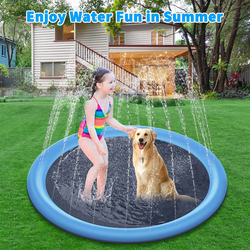 100/170cm Summer Pet Swimming Pool Inflatable Water Sprinkler