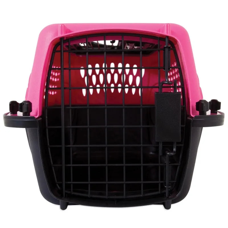 2-Door Top Load Dog Kennel, Pink, 19"L