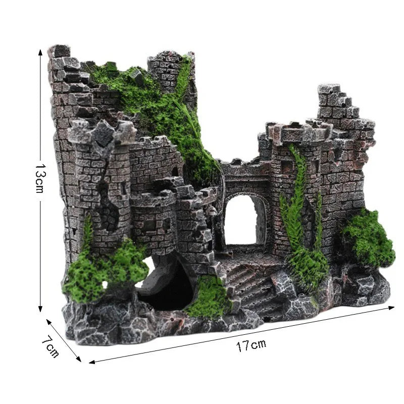 Resin ancient castle decoration