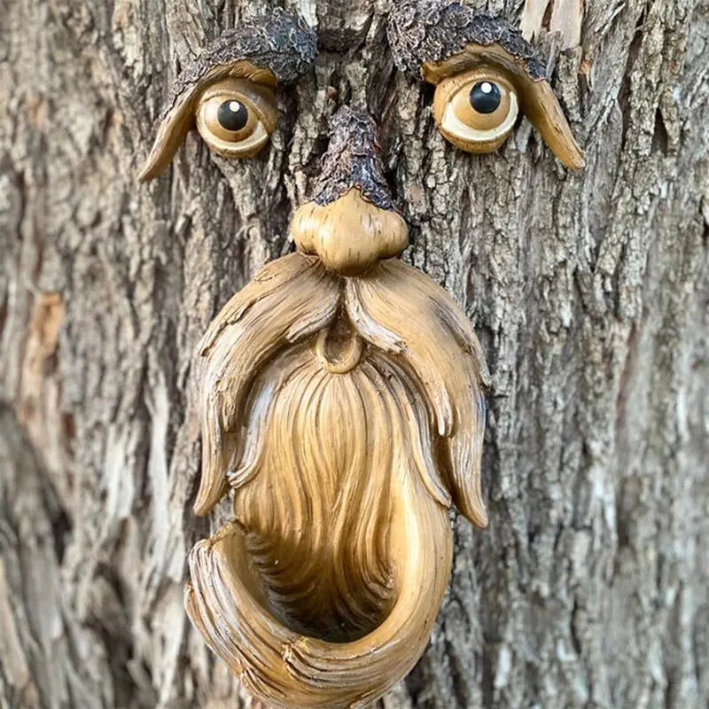 Unique Tree Face Wild Bird Feeder