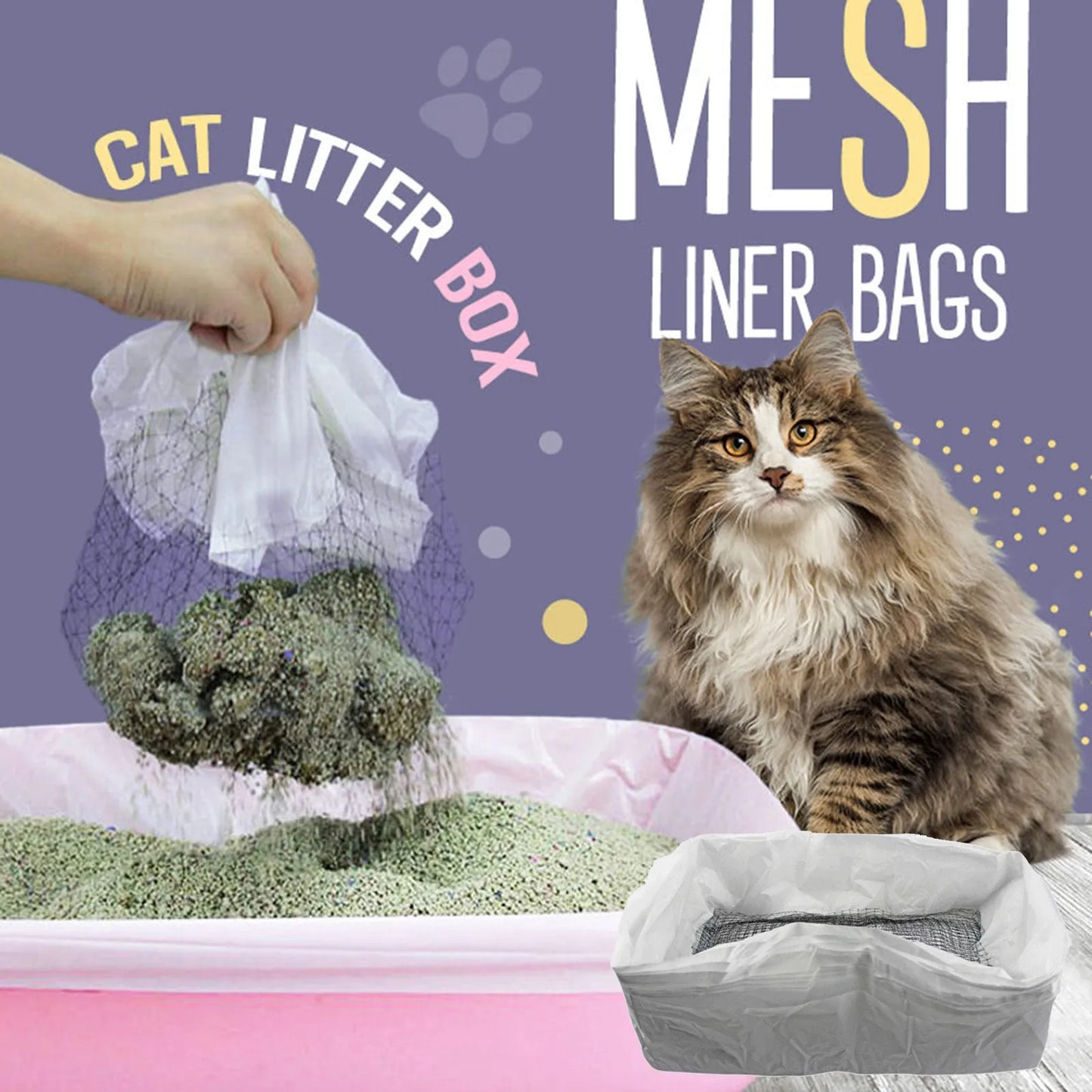 Litter Box Mesh Liner Bags