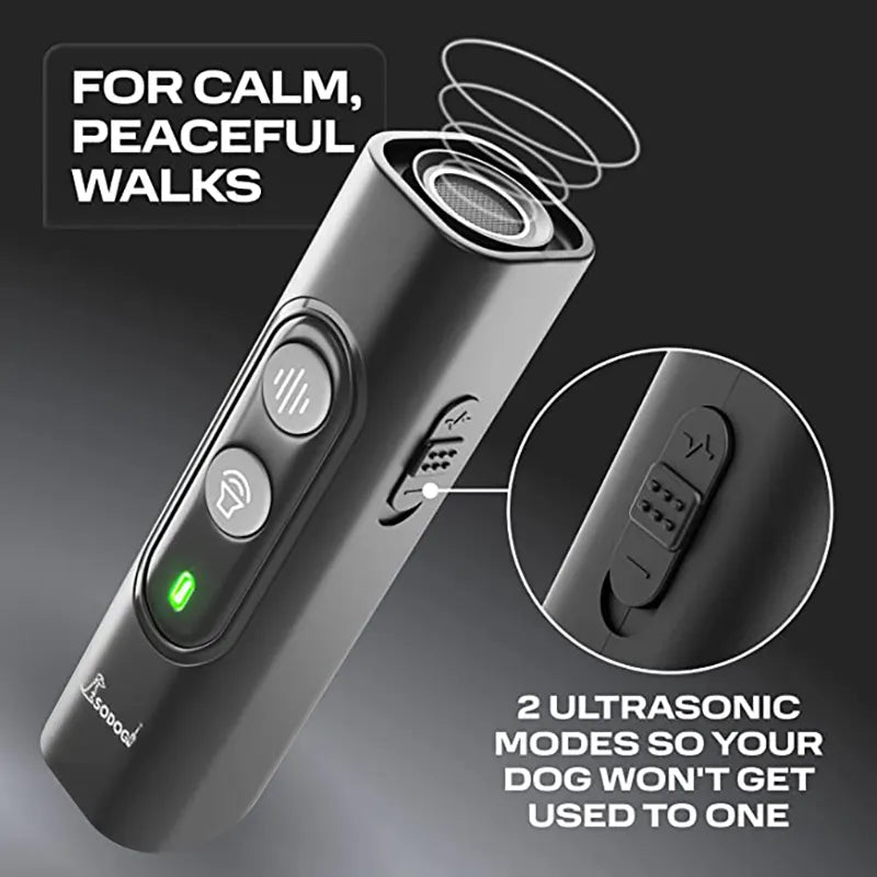 ABQP Ultrasonic Pet Dog Repeller Anti Barking Stop Bark Training Device High Power Dog Training Repellents With USB Rechargeable - okpetssupplies.com