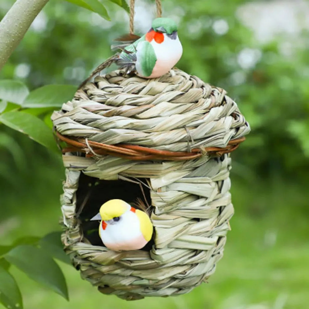 Natural Handmade Straw Bird Nest Animal Bird Hanging Nest