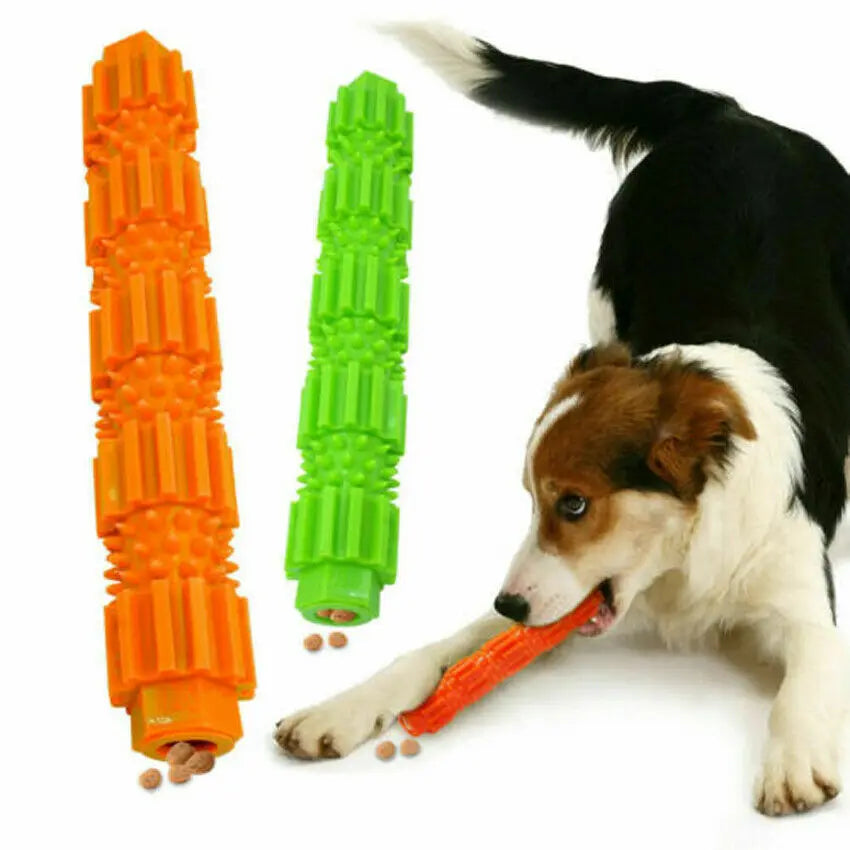 Pet Dog Chew Toy for Aggressive Chewers Treat Dispensing Rubber Teeth Cleaning Toy Squeaking Rubber Dog Toy Toys for Dogs - okpetssupplies.com