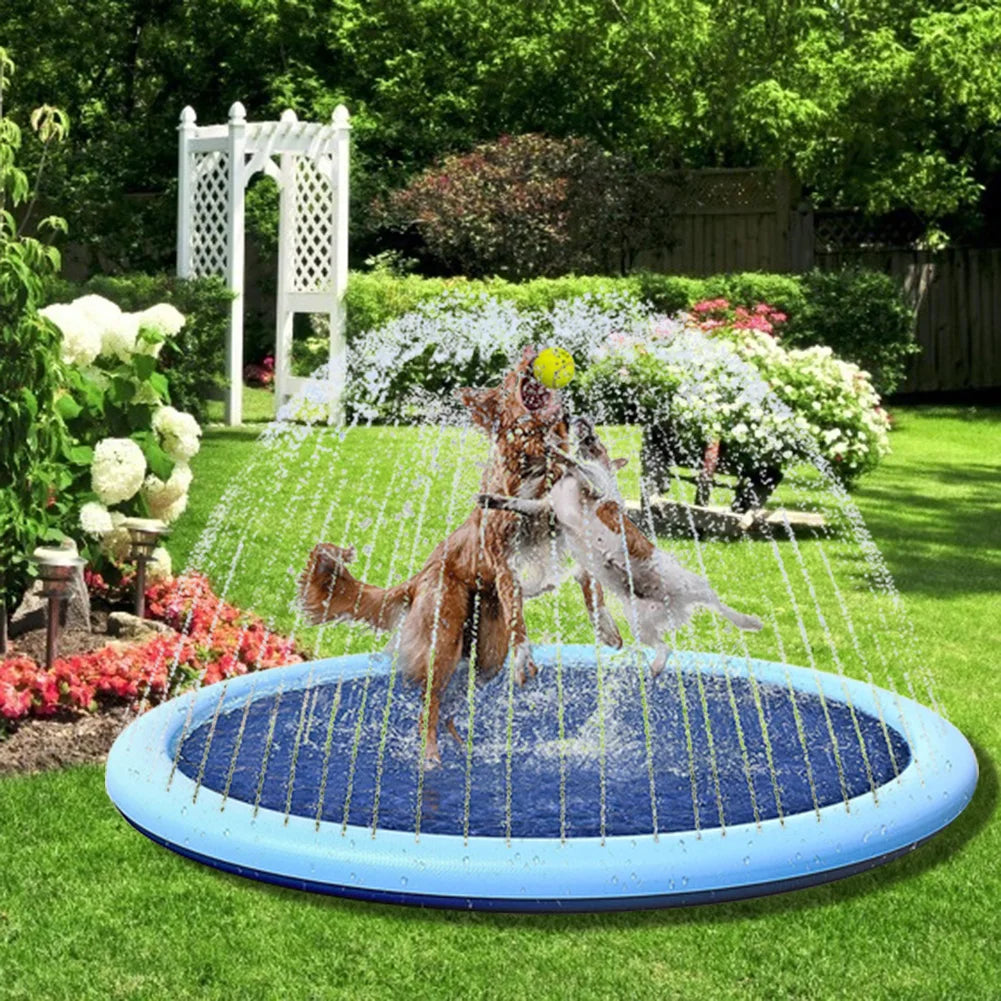 100/170cm Summer Pet Swimming Pool Inflatable Water Sprinkler