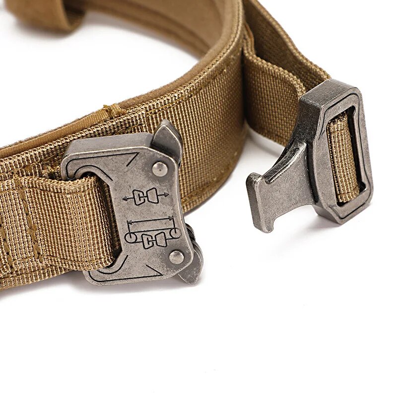 Military Tactical Dog Collar Adjustable
 Outdoor Walking Training - okpetssupplies.com