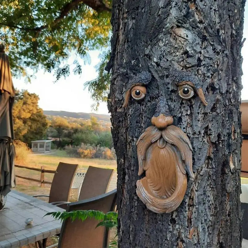 Unique Tree Face Wild Bird Feeder