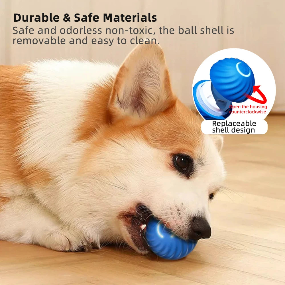 Smart Dog Toy Ball Electronic Automatic Moving Bouncing for Puppy - okpetssupplies.com