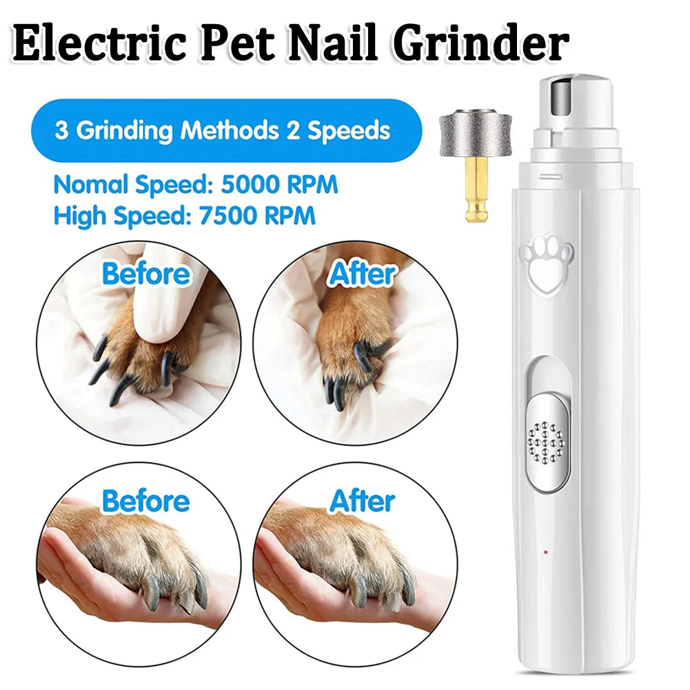 Electric Dog Nail Grinder rechargeable - okpetssupplies.com